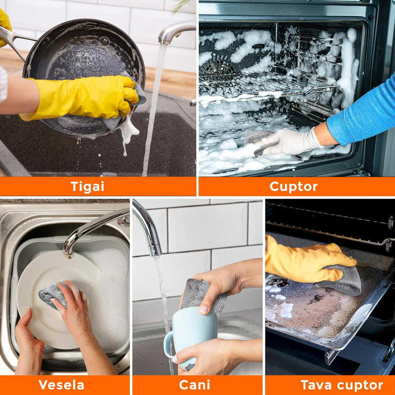 Laveta din Sarma Abraziva Pentru Vase (5+5 Gratis)